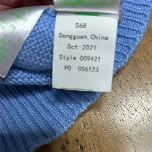 Lily Pulitzer Blue Peri Placed Pearls Geraldine Women's Sweater- size medium - Picture 5 of 9